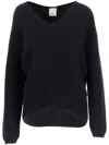 Allude Ribbed Cashmere Pullover In Schwarz