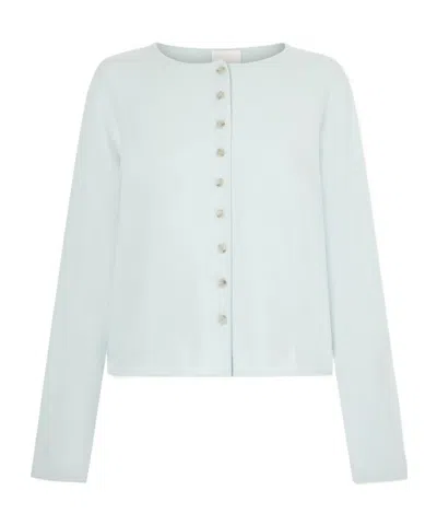 Allude Ribbed Cotton And Cashmere-blend Cardigan In Green