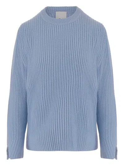 ALLUDE RIBBED CREWNECK SWEATER
