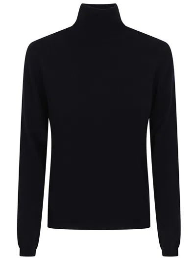 ALLUDE ALLUDE RIBBED HIGH NECK CASHMERE SWEATER