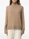 Allude Ribbed High-neck Sweater In Neutral