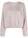 Allude Ribbed-knit Cashmere Jumper In Neutrals