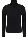 Allude Wool Turtleneck Sweater In Black