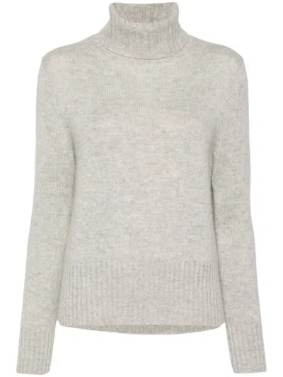 Allude Ribbed-knit Sweater In White