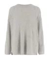 Allude Fine-knit Cashmere Jumper In Gray