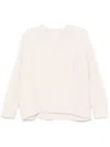 Allude Ribbed-knit Sweater In Neutrals