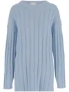 Allude Cotton And Cashmere Sweater In Blue