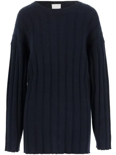 Allude Ribbed Sweater In Blue