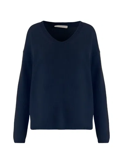 Allude Ribbed Sweater In Blue