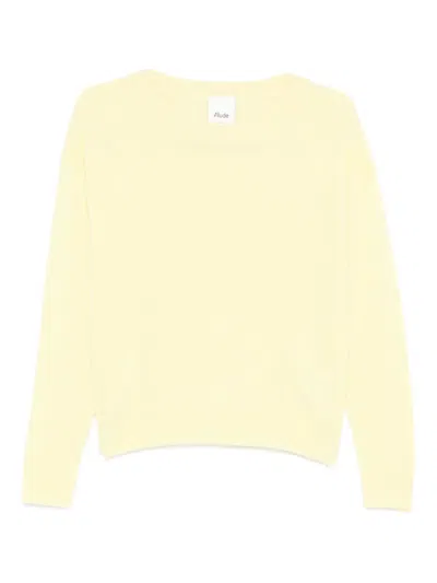 Allude Ribbed Sweater In Yellow