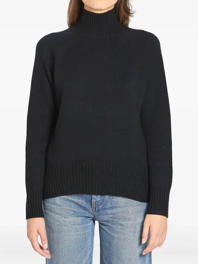 ALLUDE RIBBED TURTLENECK SWEATER