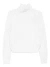 Allude Ribbed Turtleneck Sweater In Neutral