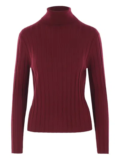 ALLUDE RIBBED TURTLENECK SWEATER