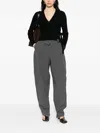 Allude Ribbed Wrap Cardigan In Gray