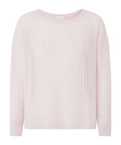 Allude Ribbed-knit Cashmere Sweater In Purple