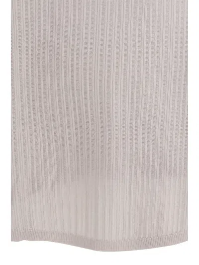 Allude Rib-knit Crewneck Sweater In Pink