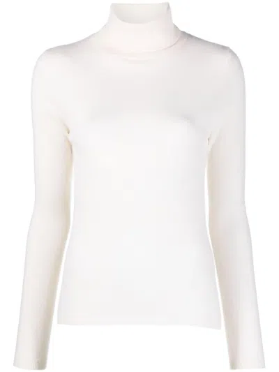 Allude Roll-neck Cashmere Jumper In Neutrals