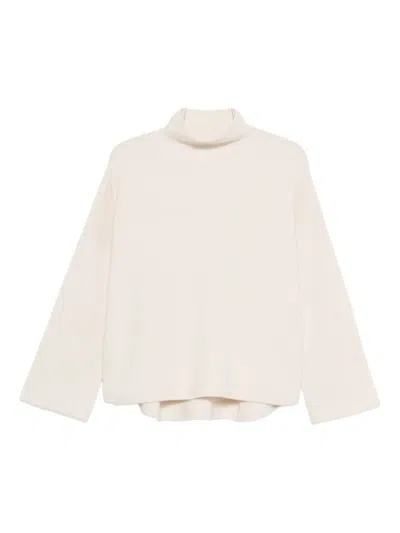 Allude Roll-neck Sweater In Neutral
