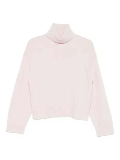 Allude Roll-neck Sweater In Pink