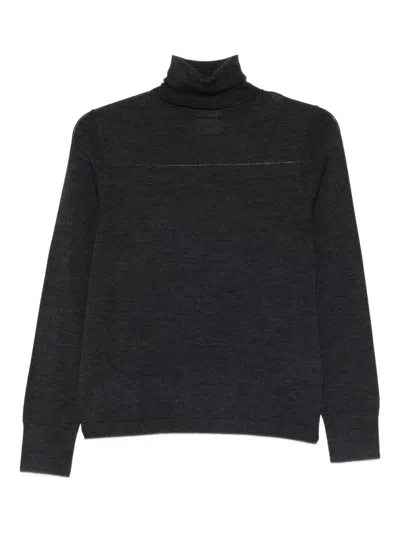 Allude Roll-neck Top In Black