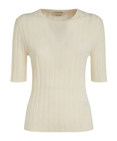 Allude Round-neck Cardigan In Nude