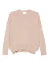 Allude Round-neck Cashmere Sweater In Neutral