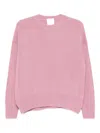 Allude Round-neck Cashmere Sweater In Pink