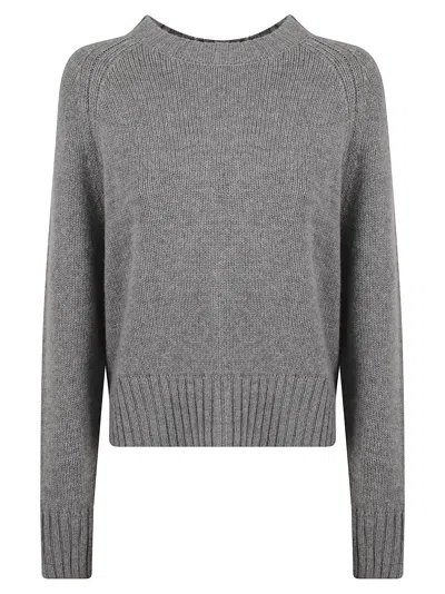 Allude Round Neck Jumper In Grey