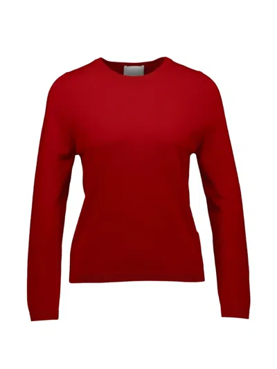 Allude Round-neck Knitted Sweater In Red