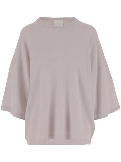 Allude Round-neck Sweater In Grau