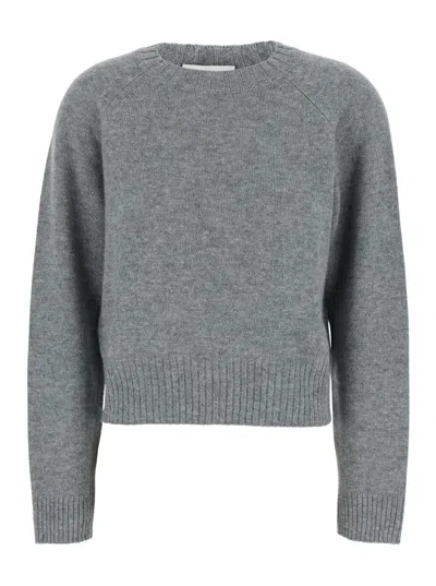 ALLUDE ROUND NECK SWEATER