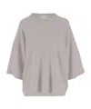 Allude Wool And Cashmere Sweater In Gray
