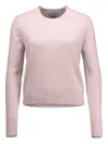 Allude Round-neck Sweater In Pink