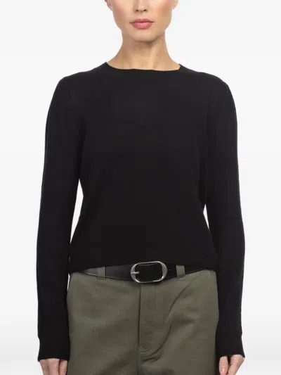 Allude Round-neck Top In Black