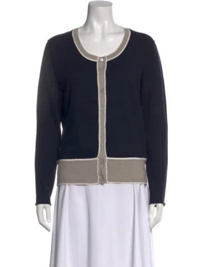 Pre-owned Allude Scoop Neck Sweater In Blue