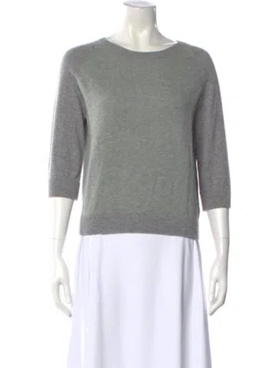 Pre-owned Allude Scoop Neck Sweater In Gray