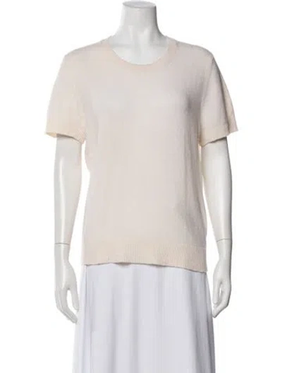 Pre-owned Allude Scoop Neck Sweater In Neutral