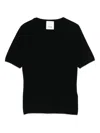 Allude Short-sleeve Cashmere T-shirt In Black