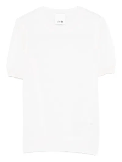 Allude Short-sleeve T-shirt In White