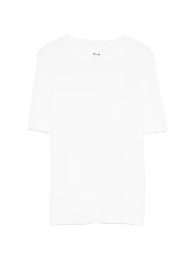 Allude Short-sleeve T-shirt In White