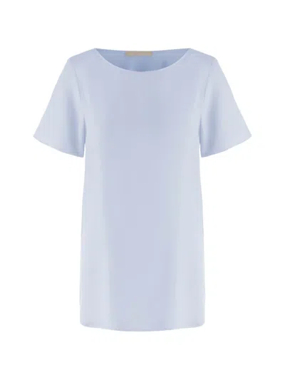 Allude Short-sleeves Round-neck T-shirt In Blue