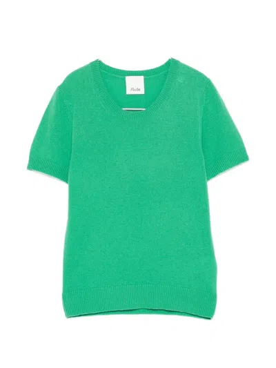 Allude Short-sleeve T-shirt In Green