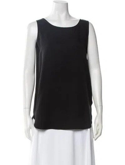 Pre-owned Allude Silk Crew Neck Top W/ Tags In Black