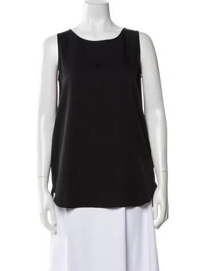 Pre-owned Allude Silk Crew Neck Top W/ Tags In Black