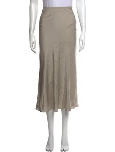 Pre-owned Allude Silk Midi Length Skirt In Neutrals
