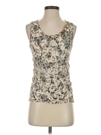 Pre-owned Allude Sleeveless Top Tan Halter Neckline Tops