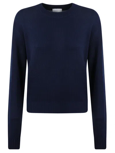 Allude Slightly Cropped Cashmere Sweater In Multi