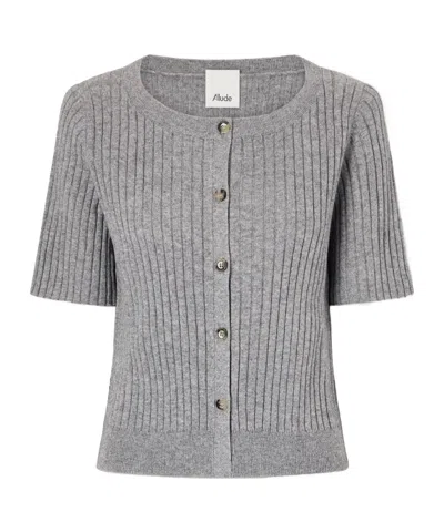 Allude Slim-fit Knit Top In Gray