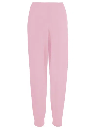 Allude Soft Pink Wool And Cashmere Pants