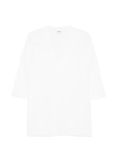 Allude Square Neck Pullover In White